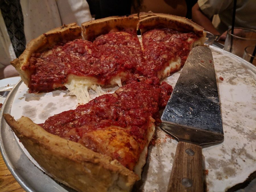Chicago deep dish pizza